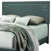 Homeroots 80 x 86 x 50 in. Gray Fabric Upholstered Wood Leg Eastern King Bed 347040